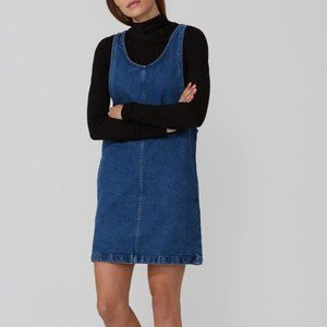 Pinafore Dress in Denim Indigo